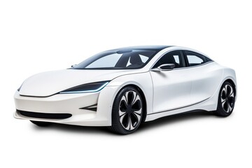 Luxury electric car vehicle wheel white background.