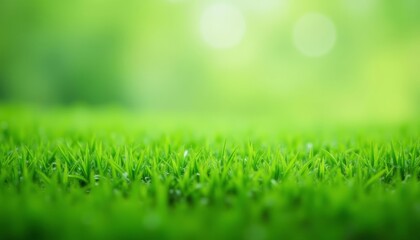 Fototapeta premium Vibrant green grass a symbol of natures vitality