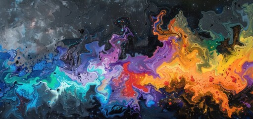 Naklejka premium Abstract Cosmic Swirls