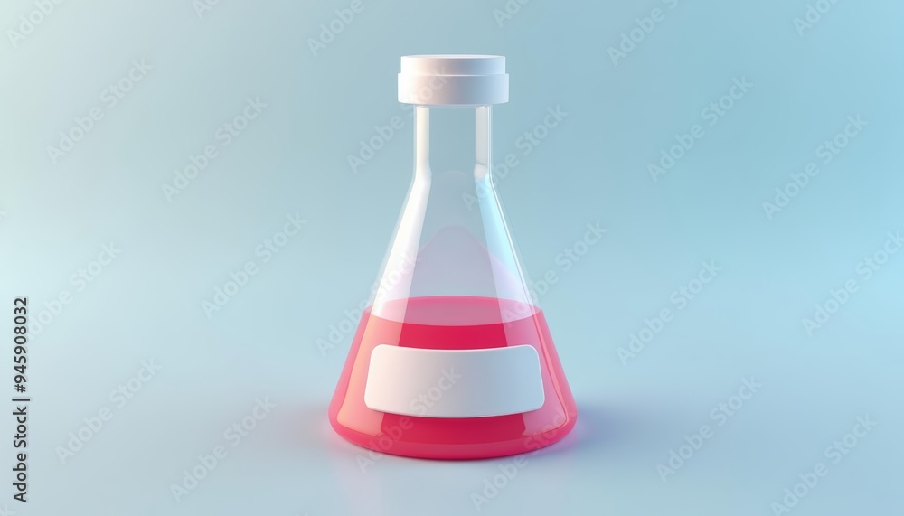 Poster A beaker of vibrant pink liquid ready for scientific exploration