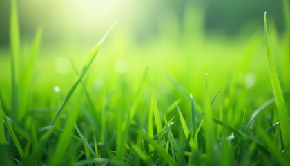 Fototapeta premium Vibrant green grass a symbol of life and growth