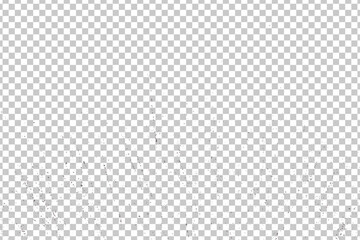Dot spot dust particles and grunge distressed spray drop stain overlay effect transparent png black texture background banner vector illustration