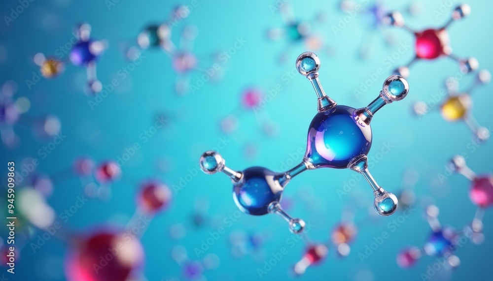 Aufkleber molecular magic a colorful array of atoms and molecules
