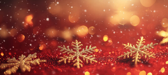 Red & Gold Christmas Snowflake