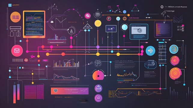 Animated Infographic Showcasing Web Development Process with Educational Visuals