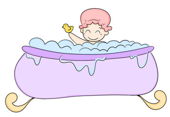 baby in bath