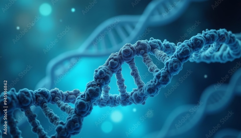 Aufkleber exploring the blueprint of life dna structure in 3d