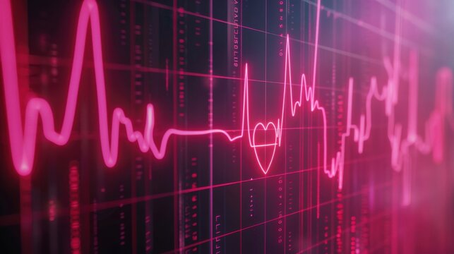 Abstract concept waveform electrocardiogram