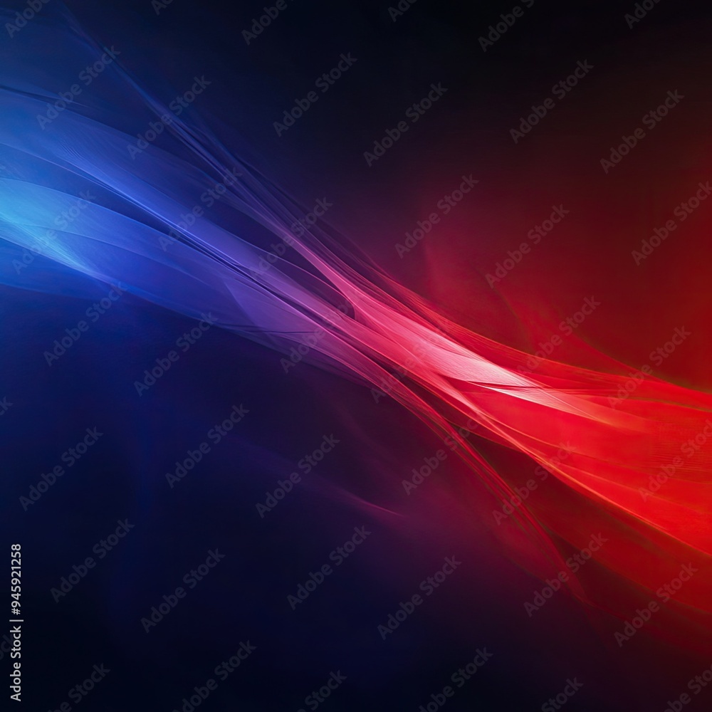 Wall mural dynamic abstract background featuring flowing blue and red waves, ideal for creative projects and di