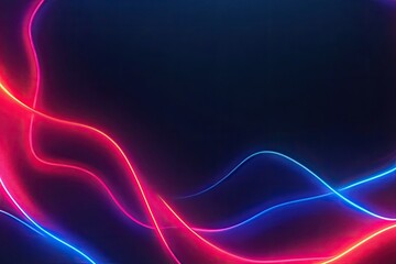 Fototapeta premium Vibrant neon lines in red and blue create a dynamic and energetic background, perfect for modern designs and futuristic themes.