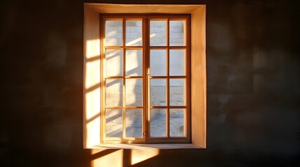 Fototapeta premium A conceptual image of a window with light streaming through casting mesmerizing shadows and creating a sense of tranquility elegance and expression