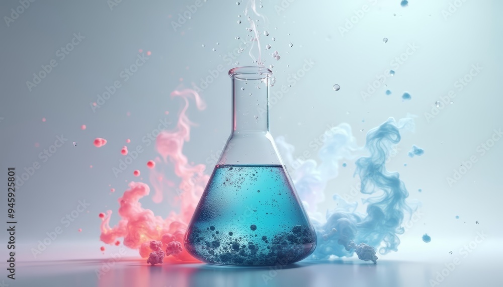Poster explosive science a colorful experiment