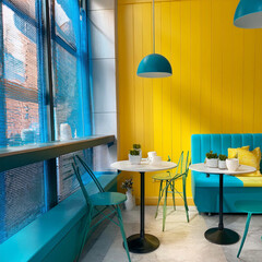 ポップなカラーのインテリア