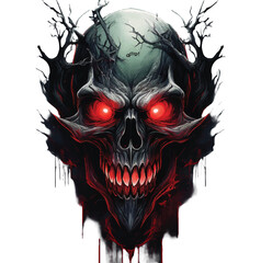 High-Quality Human Skull Vector Design for T-shirts and Tattoos 