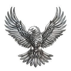 Obraz premium Eagle Metal element animal cartoon isolated whitebackground 16:9
