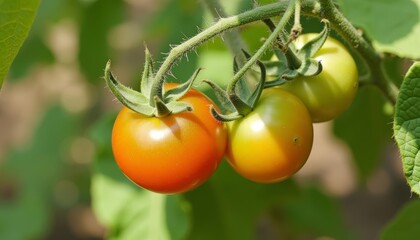 Freshly ripened tomatoes ready for harvest