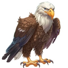 Obraz premium Eagle Spirit animal cartoon isolated whitebackground 16:9