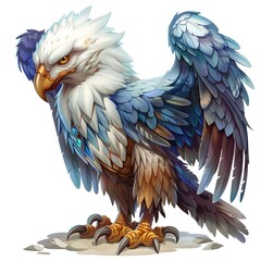 Obraz premium Eagle Spirit animal cartoon isolated whitebackground 16:9