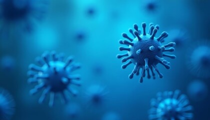 Viral Infection  A microscopic view of a virus spreading