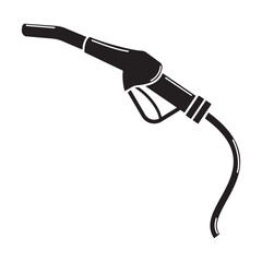 Creative vector illustration of a filling nozzle for gasoline, diesel fuel, gas, isolated on a white background.