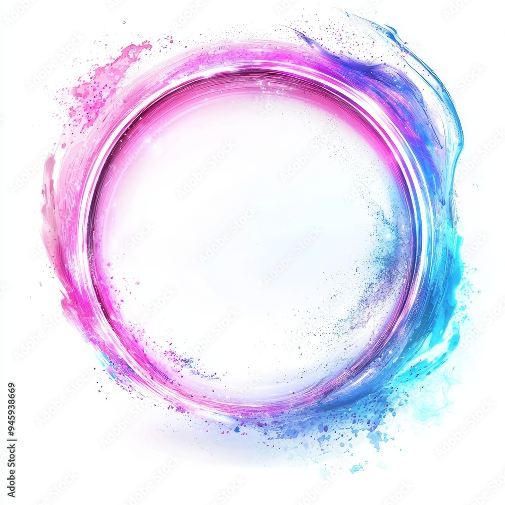 Poster an isolated circle light effect is created with a transparent png file.