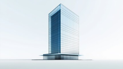 Obraz premium A modern glass skyscraper with a sleek design and minimalistic aesthetic.