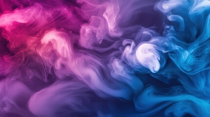 Fototapeta premium An abstract background features captivating ink swirls blending in vibrant colors. The organic patterns evoke a sense of fluidity and motion, creating a visually stunning display