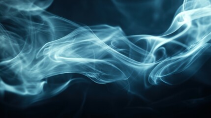 Ethereal swirl of soft smoke trails and light streams creating a mysterious atmosphere against a dark background, evoking a sense of intrigue and wonder.
