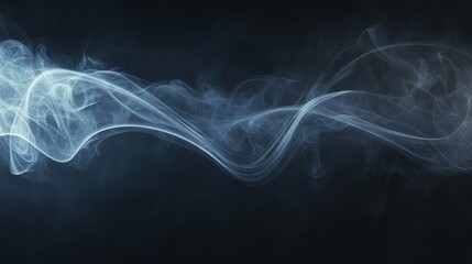Ethereal swirl of soft smoke trails and light streams creating a mysterious atmosphere against a dark background, evoking a sense of intrigue and wonder.