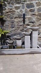 Bali Indonesia: fountain in the garden