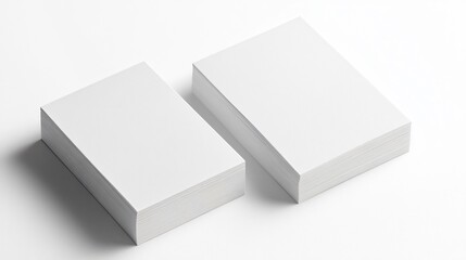 Professional Business Cards Mockup on White Background for Design Projects