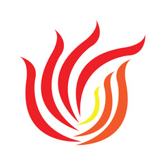 Fire Logo Vector Template Icon