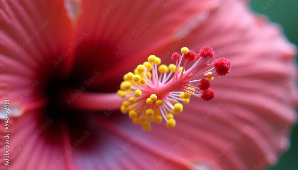 Wall mural Vibrant Hibiscus Flower in Bloom