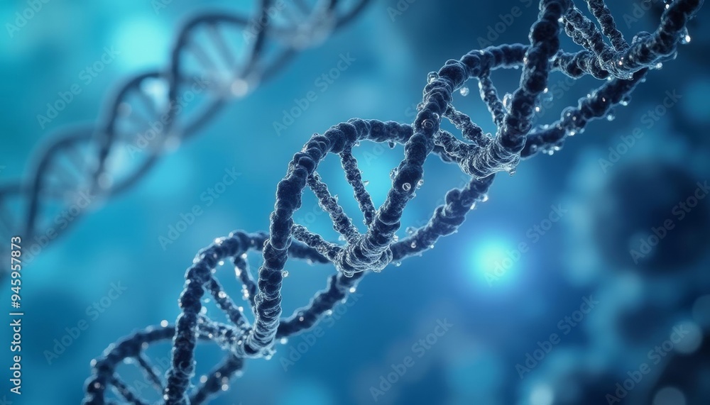 Poster exploring the blueprint of life dna sequence in 3d