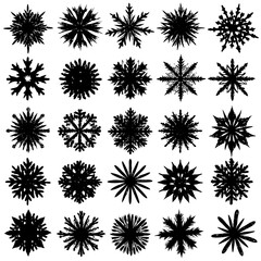 In this collection, one can observe numerous distinct varieties of snowflakes