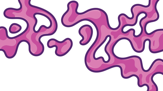 Vector Illustration of colorful liquid and fluid abstract cartoon