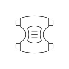 Open diaper line outline icon