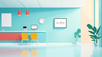 Telemedicine hub with remote monitoring and virtual consultation rooms, digital healthcare, accessible services