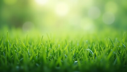 Vibrant Green Meadow Sunlit Bliss