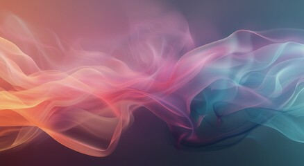 Obraz premium Colorful Abstract Smoke Waves Flowing in Smooth Patterns