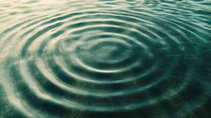 Serene Water Ripple Patterns at Sunset