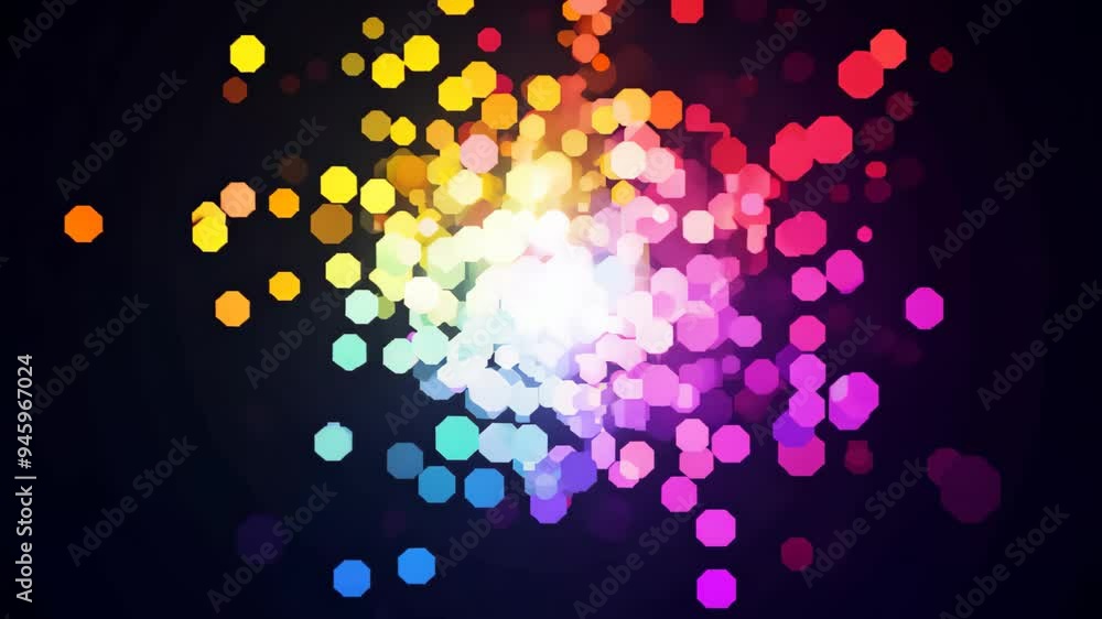 Aufkleber a striking multicolored light emerges against a deep black background, creating an enchanting visual