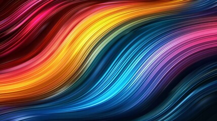 The design has a sense of motion and energy, with the colors blending seamlessly into one another