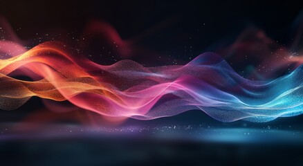 Fototapeta premium Colorful Abstract Smoke Waves Flowing in Smooth Patterns