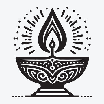 recommend clip art: Diwali Oil Lamp  Diya Silhouette Collection Clip Art Vector Illustration