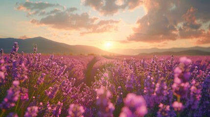 Lavender Sunset in the Mountains