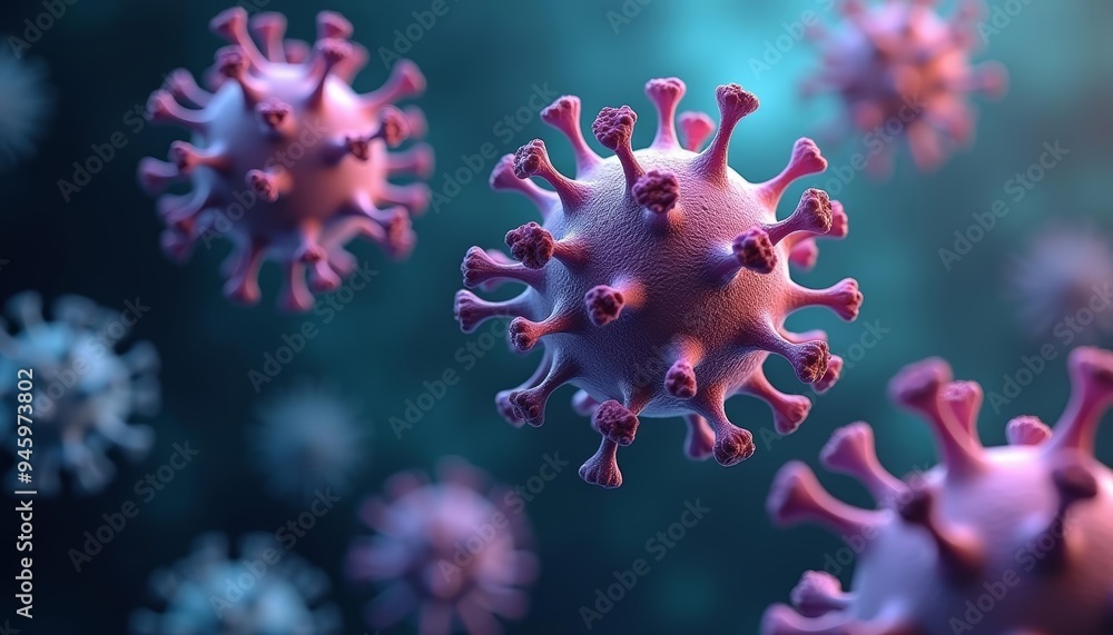 Poster viruses in a microscopic dance a study in symmetry and complexity
