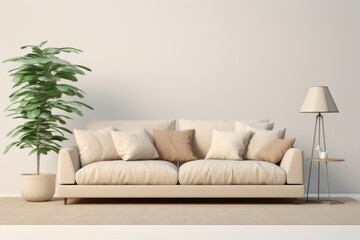 Fototapeta premium Pillow plant lamp architecture.