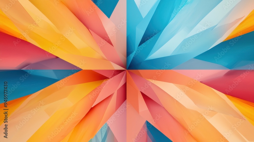 Poster a kaleidoscope effect made of shifting financial symbols and graphs, creating a constantly changing 