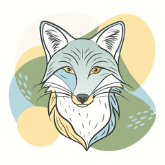 Serious Faced Fox Head Logo Design. Sporty Simple Wolf Head Logo Design 